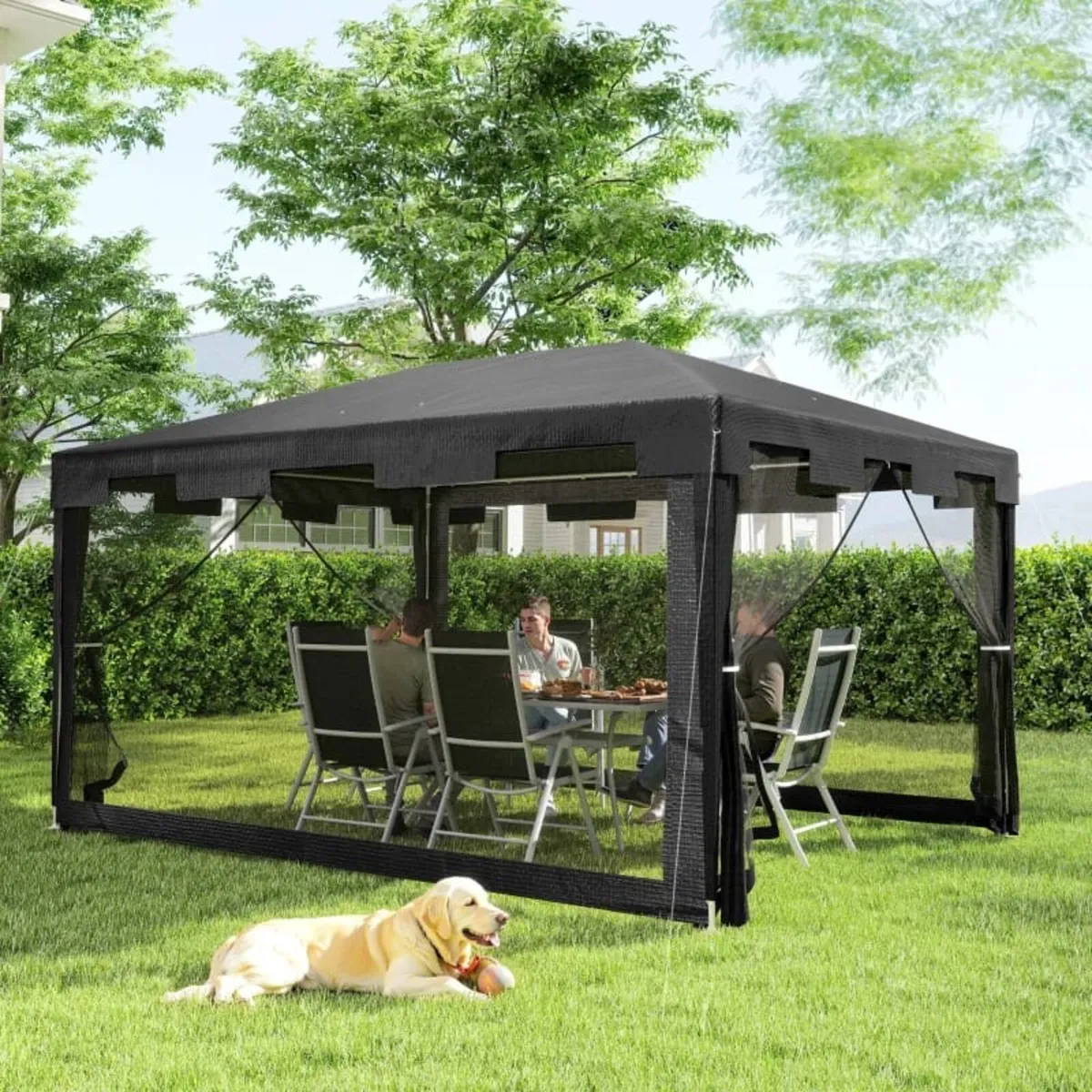 4 m x 3 m Gazebo Party Tent - Outdoor Canopy Garde - Image 2