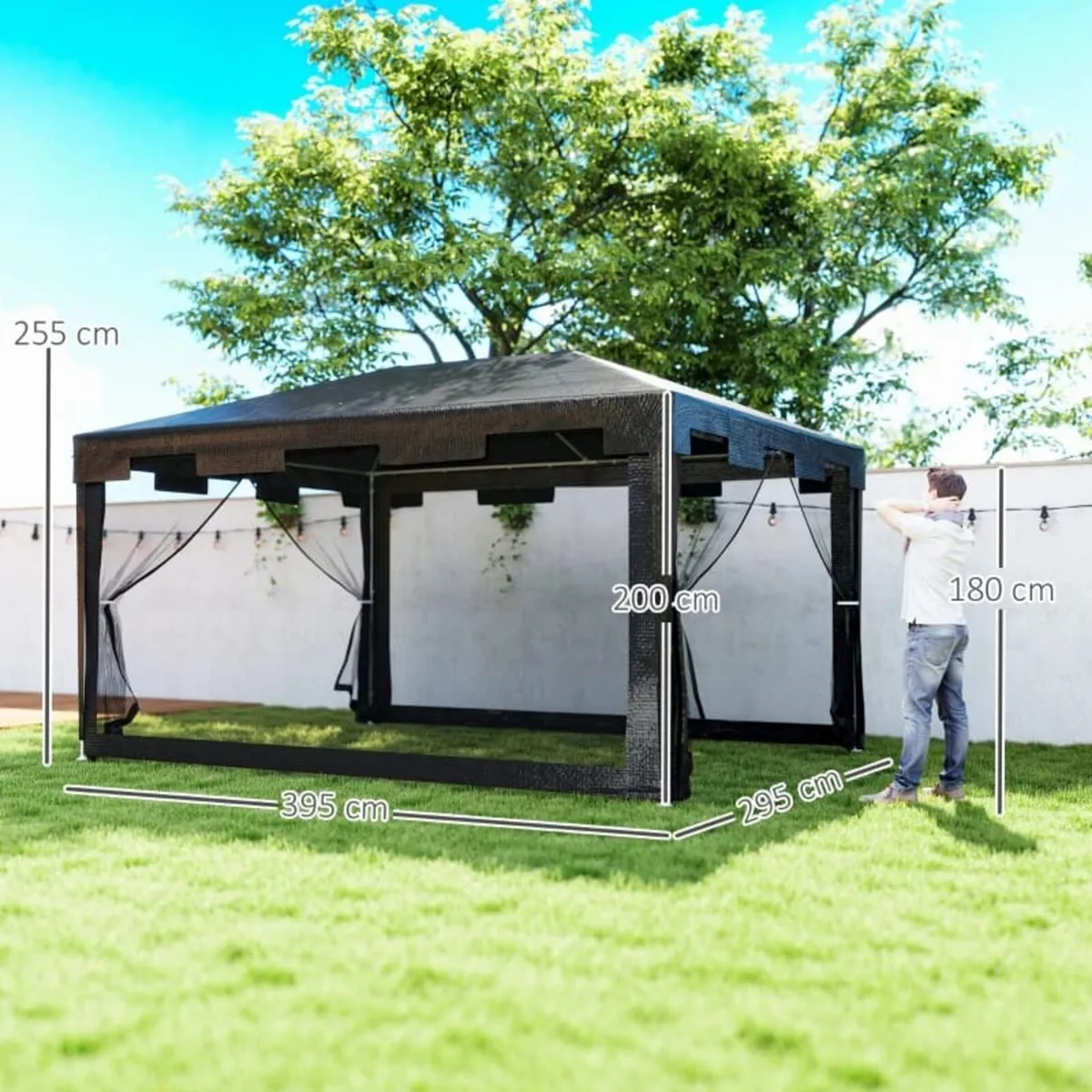 4 m x 3 m Gazebo Party Tent - Outdoor Canopy Garde - Image 3