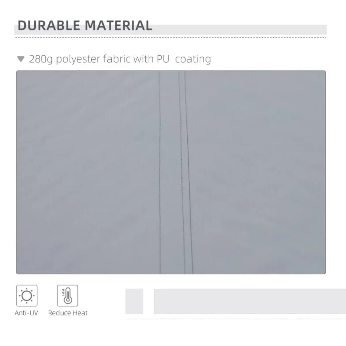 3 x 2.5m Manual Retractable Sun Shade Patio Awning - Image 3