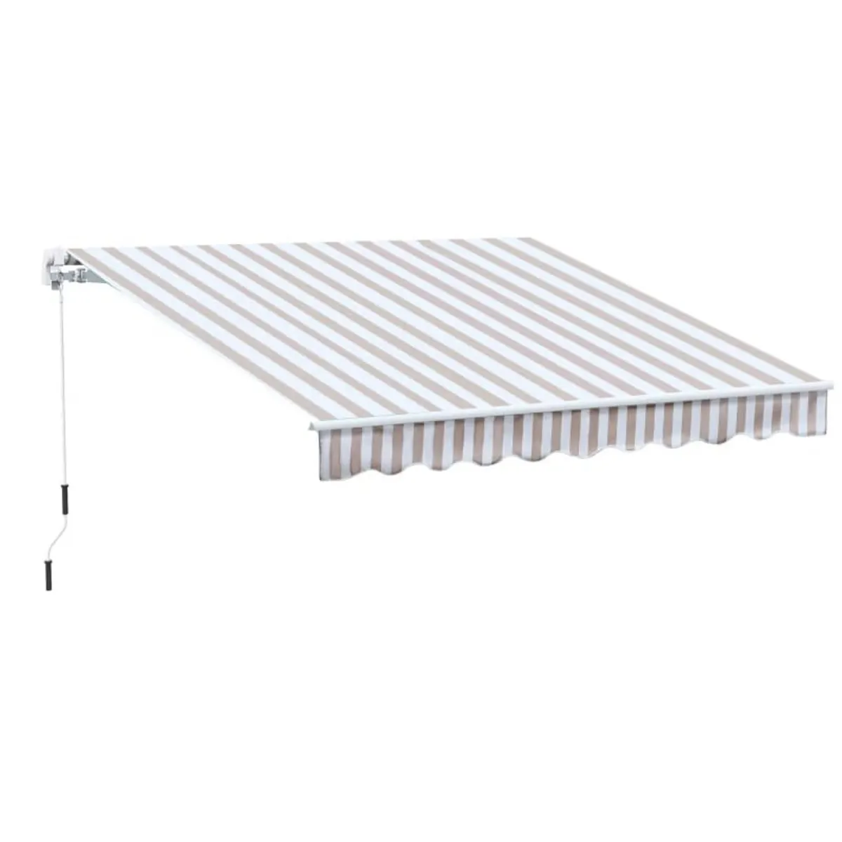 10' x 8' Manual Retractable Sun Shade Patio Awning - Image 1