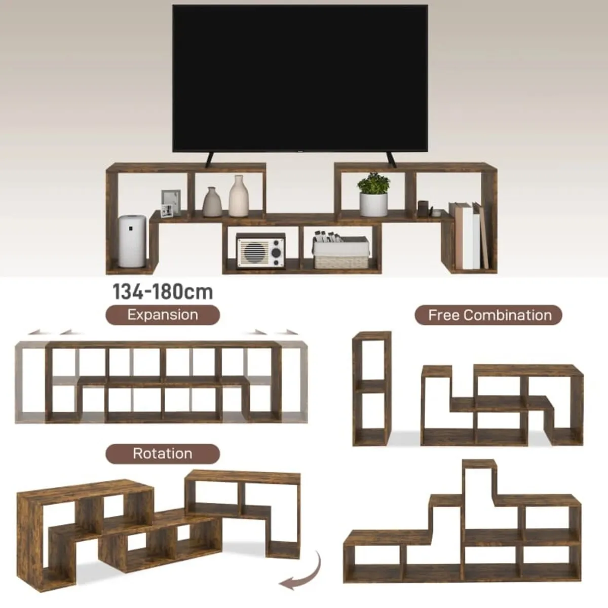 TV Stand for TVs up to 75 Inches, Free Combination - Image 4