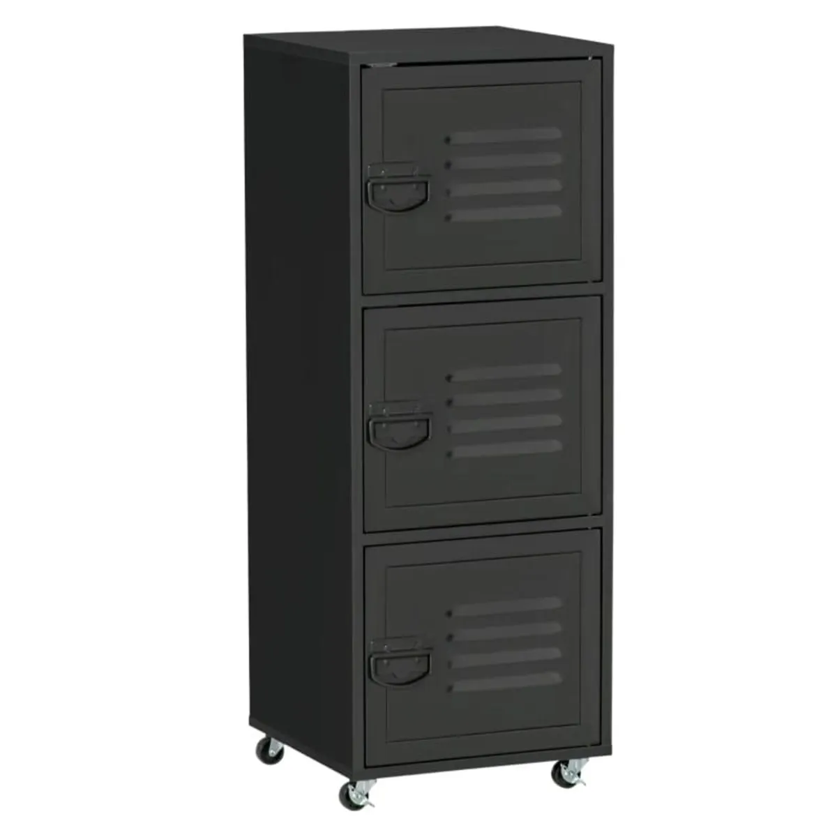 Vertical File Cabinet, Rolling Filing Cabinet with - Image 1