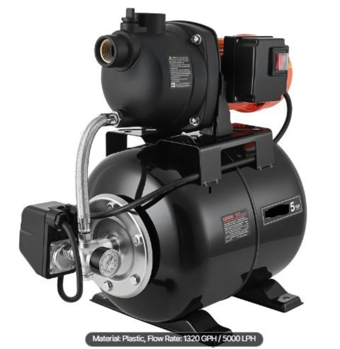 1.1 HP Shallow Well Pump with Pressure Tank - Image 1