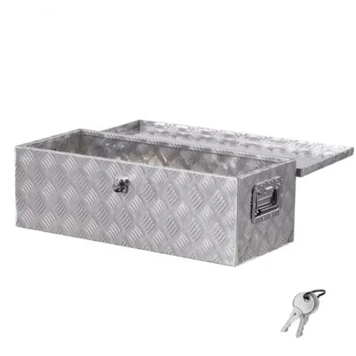 Heavy Duty Aluminum Truck Bed Tool Box, Stripes Pl - Image 1
