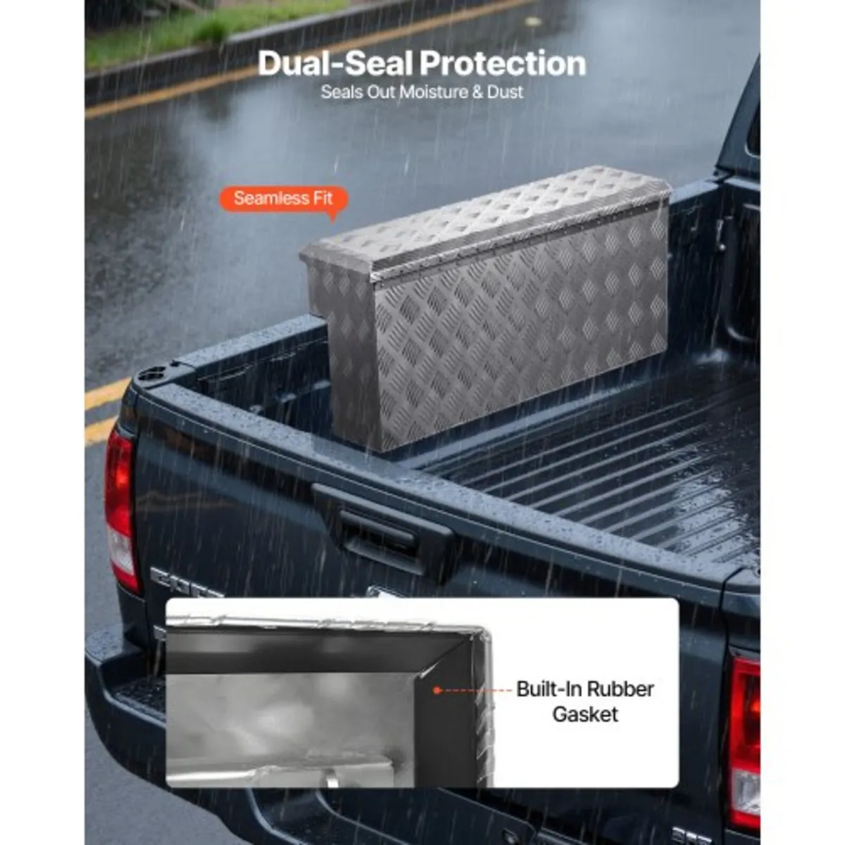 Heavy Duty Aluminum Tool Box with Tread Patterns, - Image 3