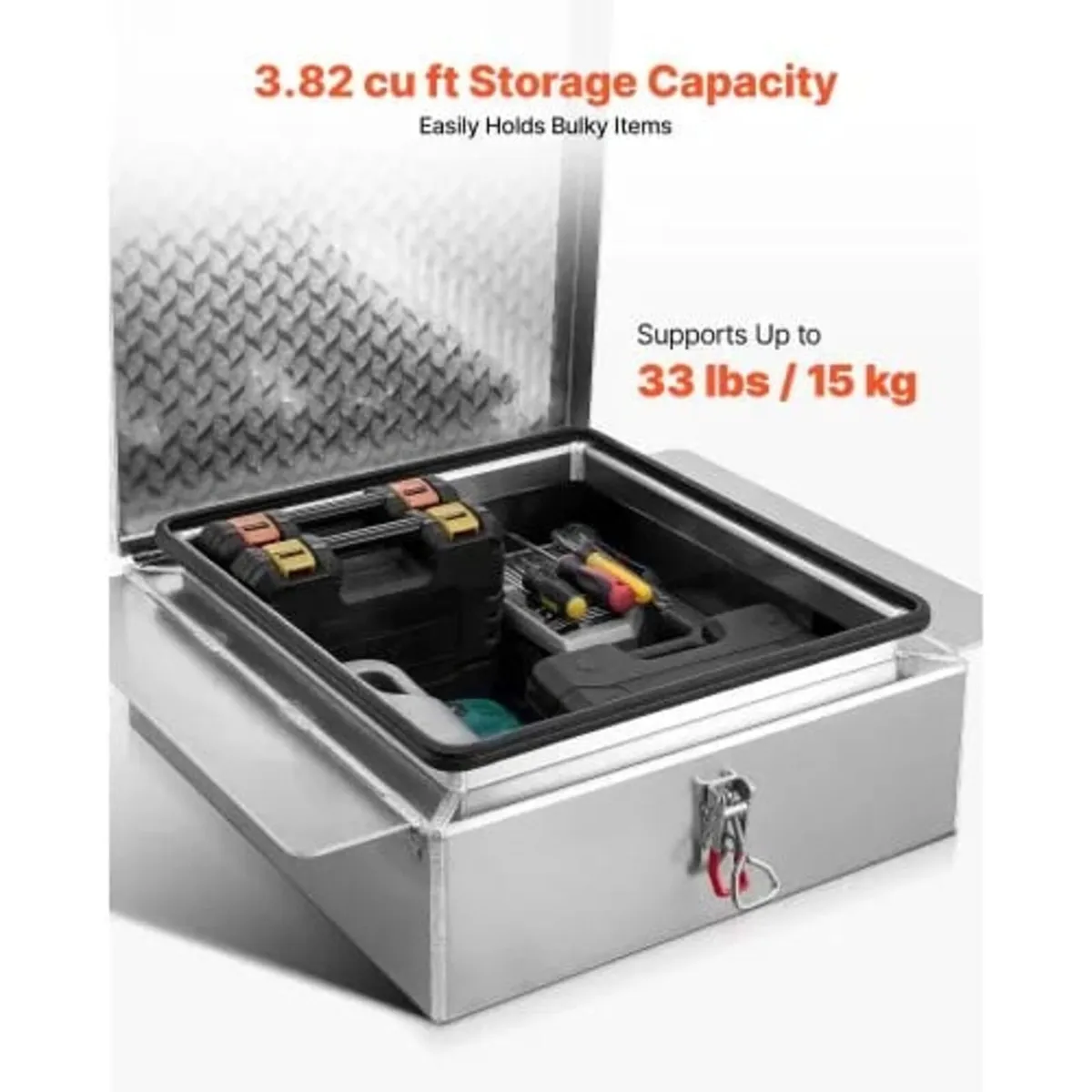 Truck Bed Tool Box, Heavy Duty Aluminum Tool Box w - Image 2