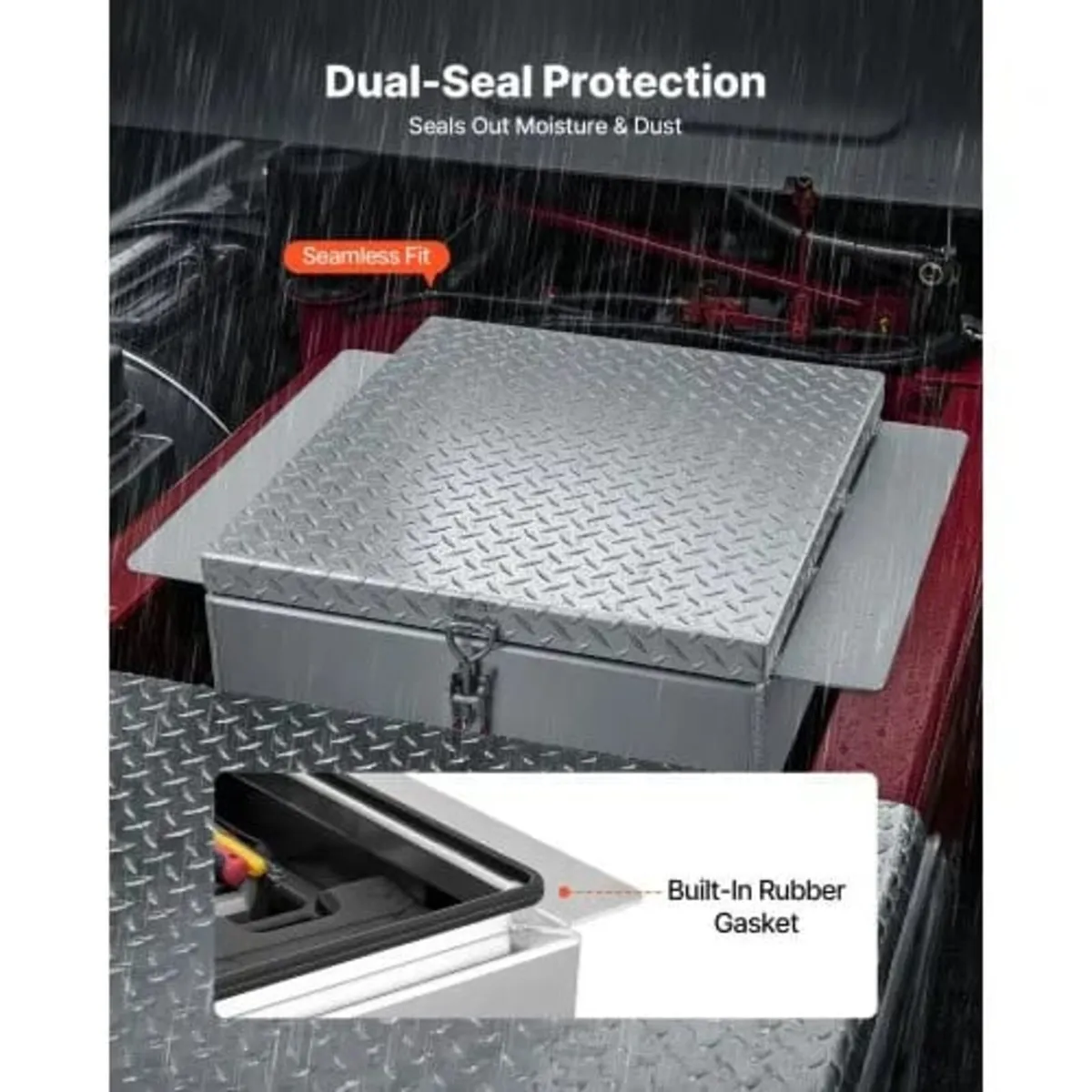 Truck Bed Tool Box, Heavy Duty Aluminum Tool Box w - Image 3