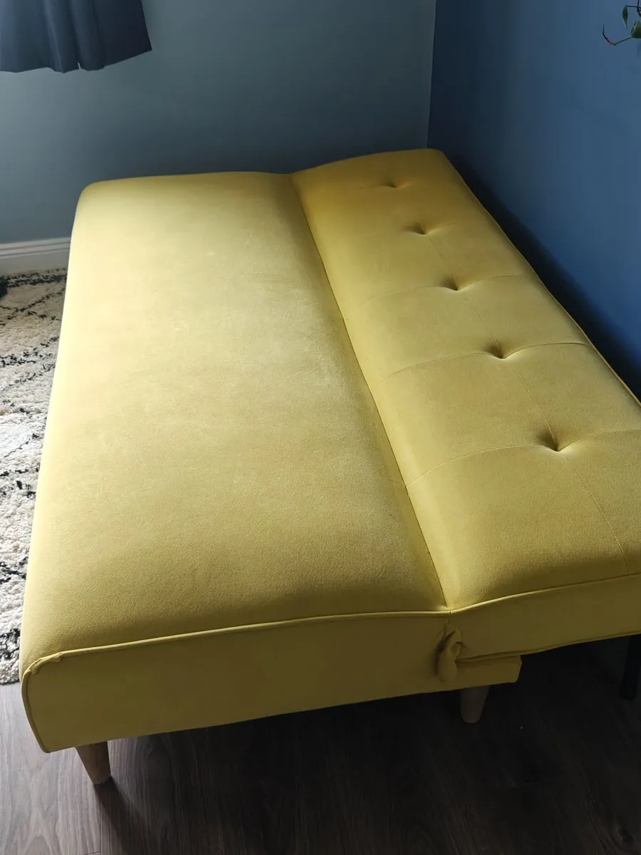 Suede sofa bed, perfect condition - Image 2