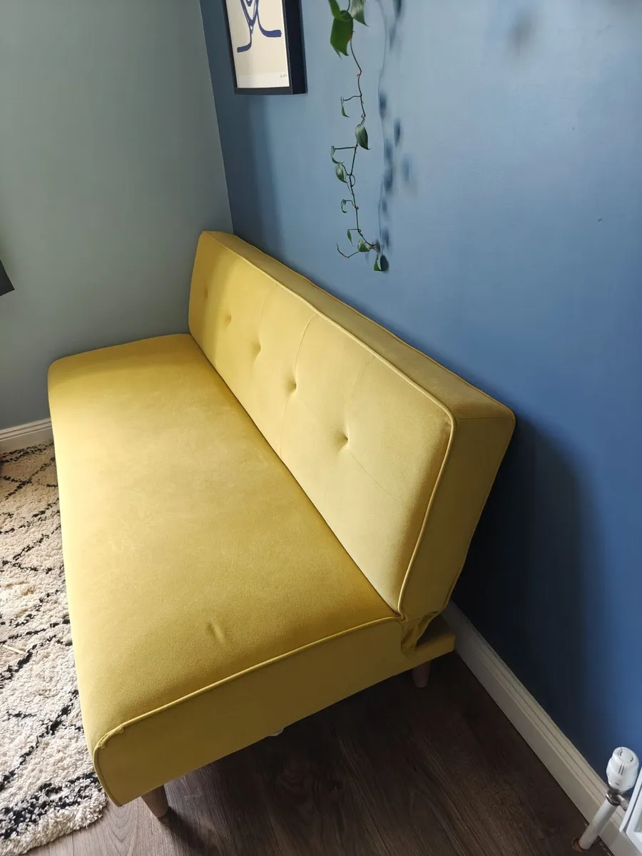 Suede sofa bed, perfect condition - Image 3