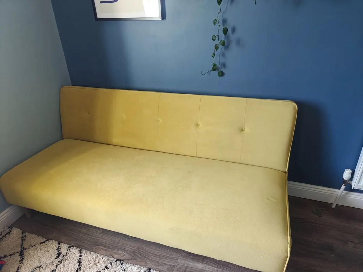 Suede sofa bed, perfect condition - Image 4