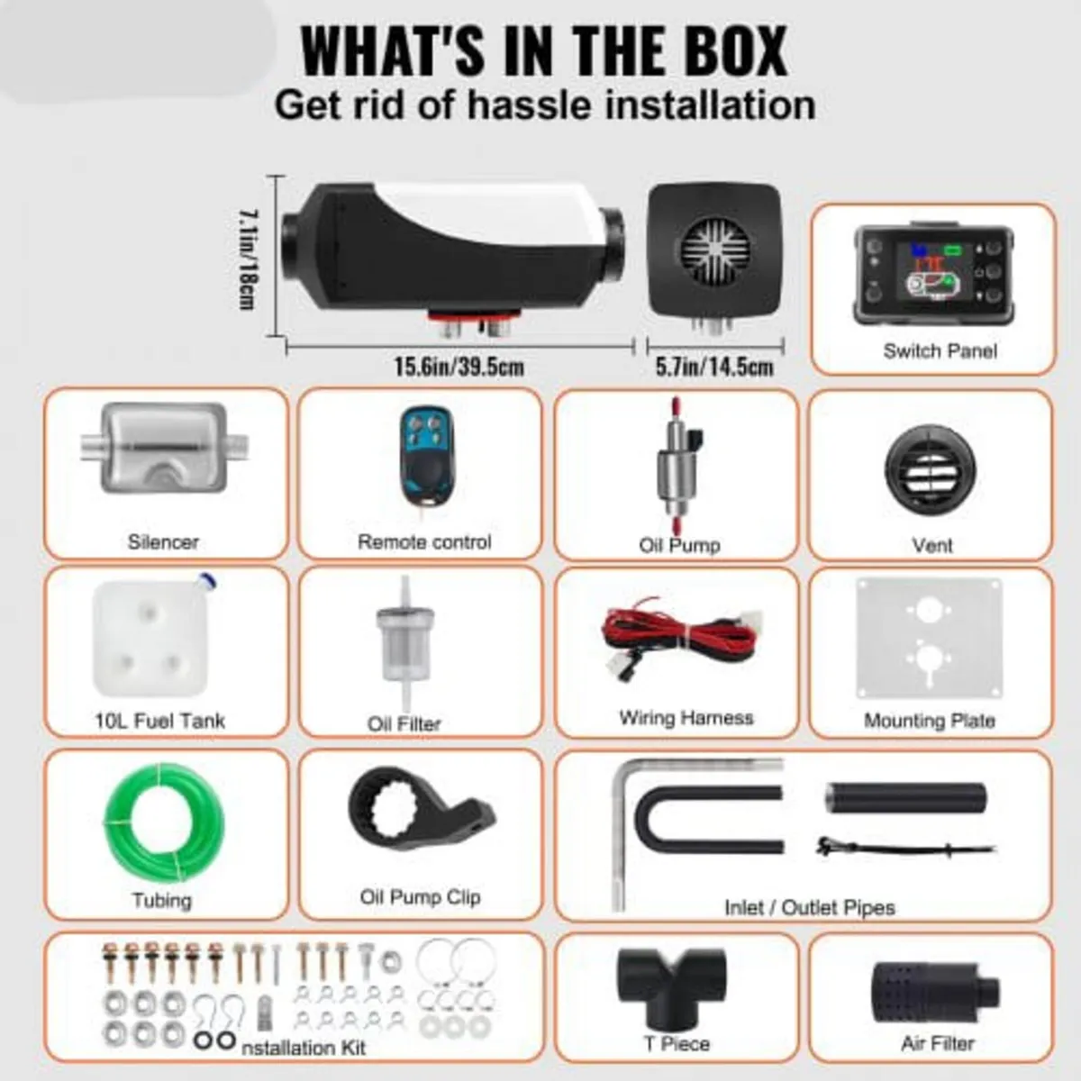 12V Diesel Parking Heater, 5-8KW Diesel Air Heater - Image 4