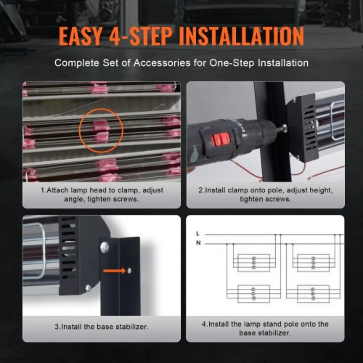 3x Paint Dryer Radiator Infrared Heater Infrared L - Image 4