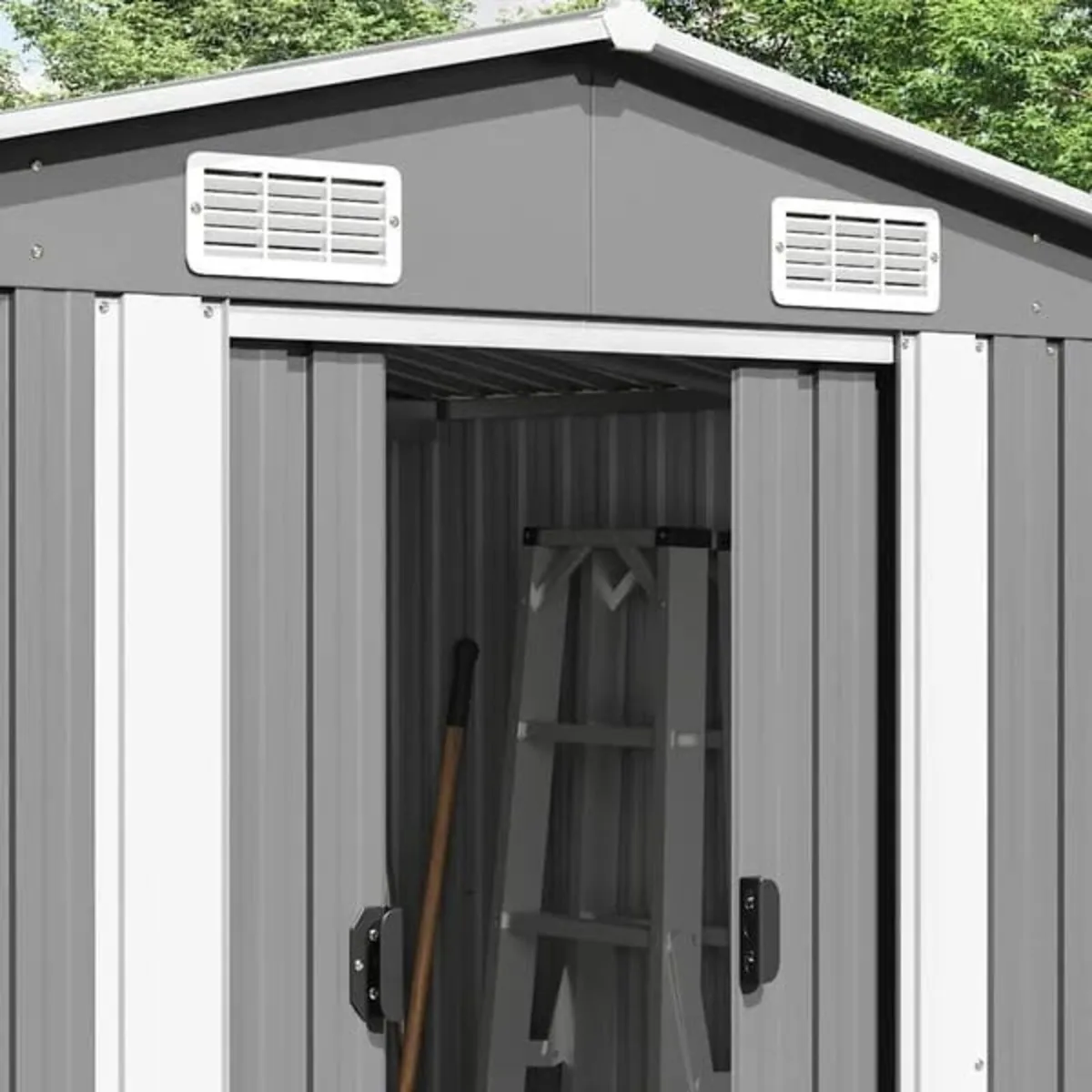 Garden Shed 257x392x181 cm Metal Grey

Description - Image 3