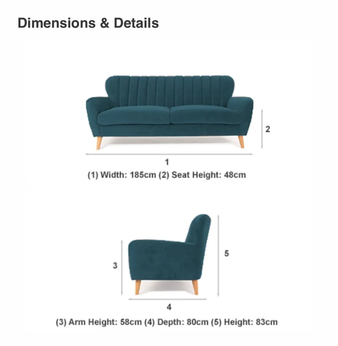 Waldorf 3 seater couch - Image 4