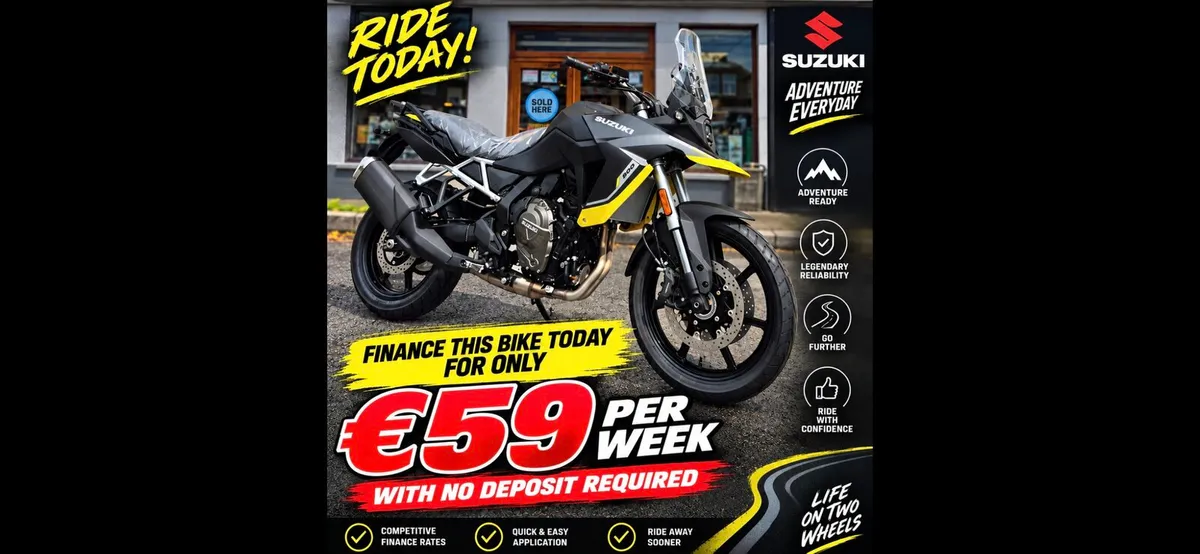 Suzuki Vstrom 800RE ONLY €59 per week - Image 1