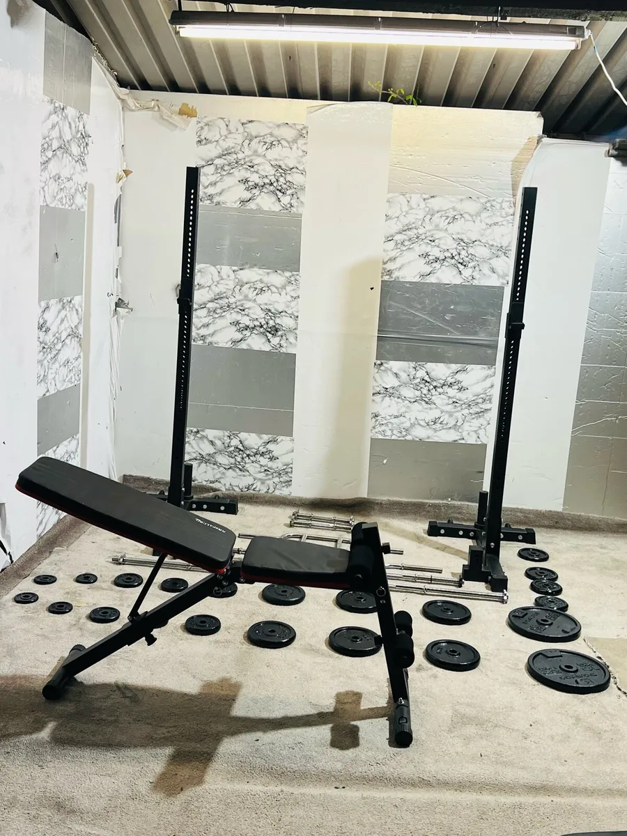 HEAVY DUTY RACK STANDS IRON WEIGHTS BEN BARS - Image 4