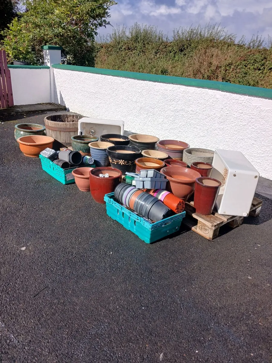 Used garden plant containers