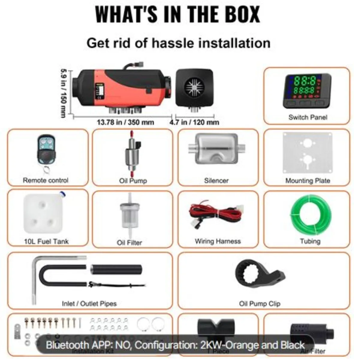 12V 2KW Diesel Air Heater Diesel heater Parking - Image 4