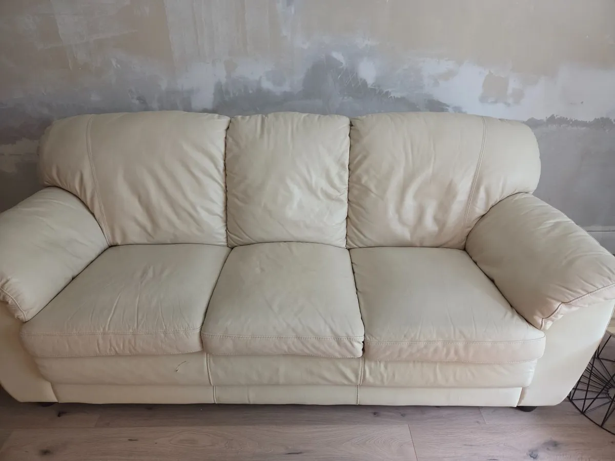 Three Piece Suite-Cream Suite - Image 1