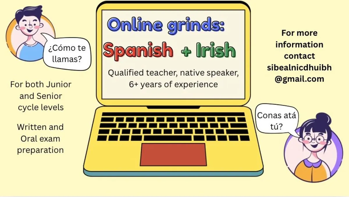 Irish and Spanish online grinds - Image 1