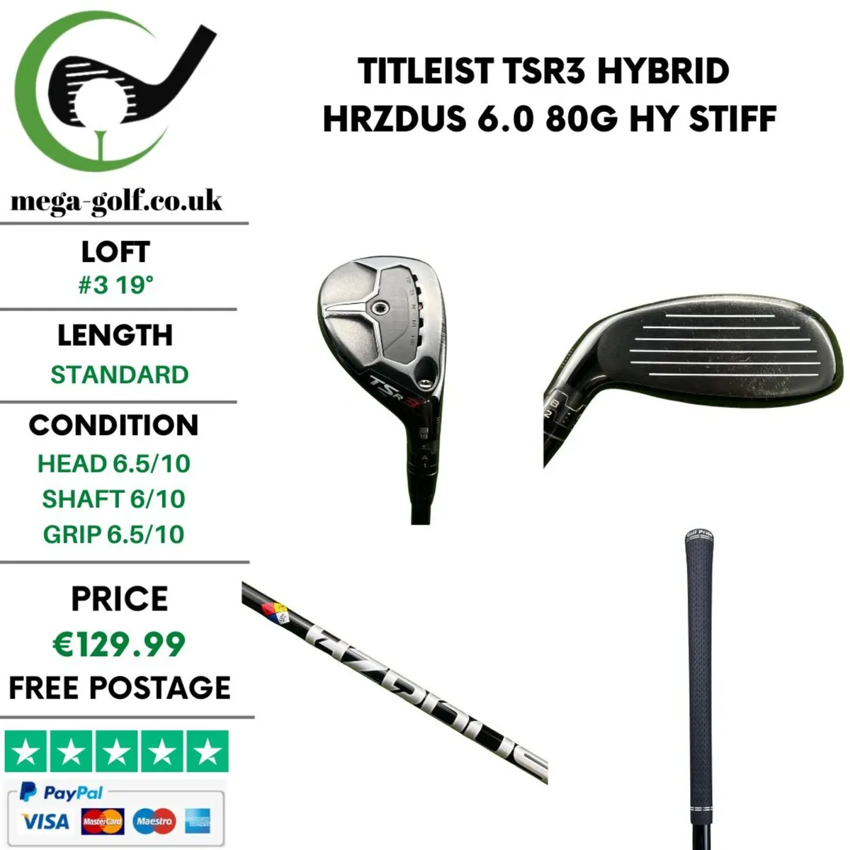 Titleist TSR3 Hybrid / #3 19° / Stiff - Image 1
