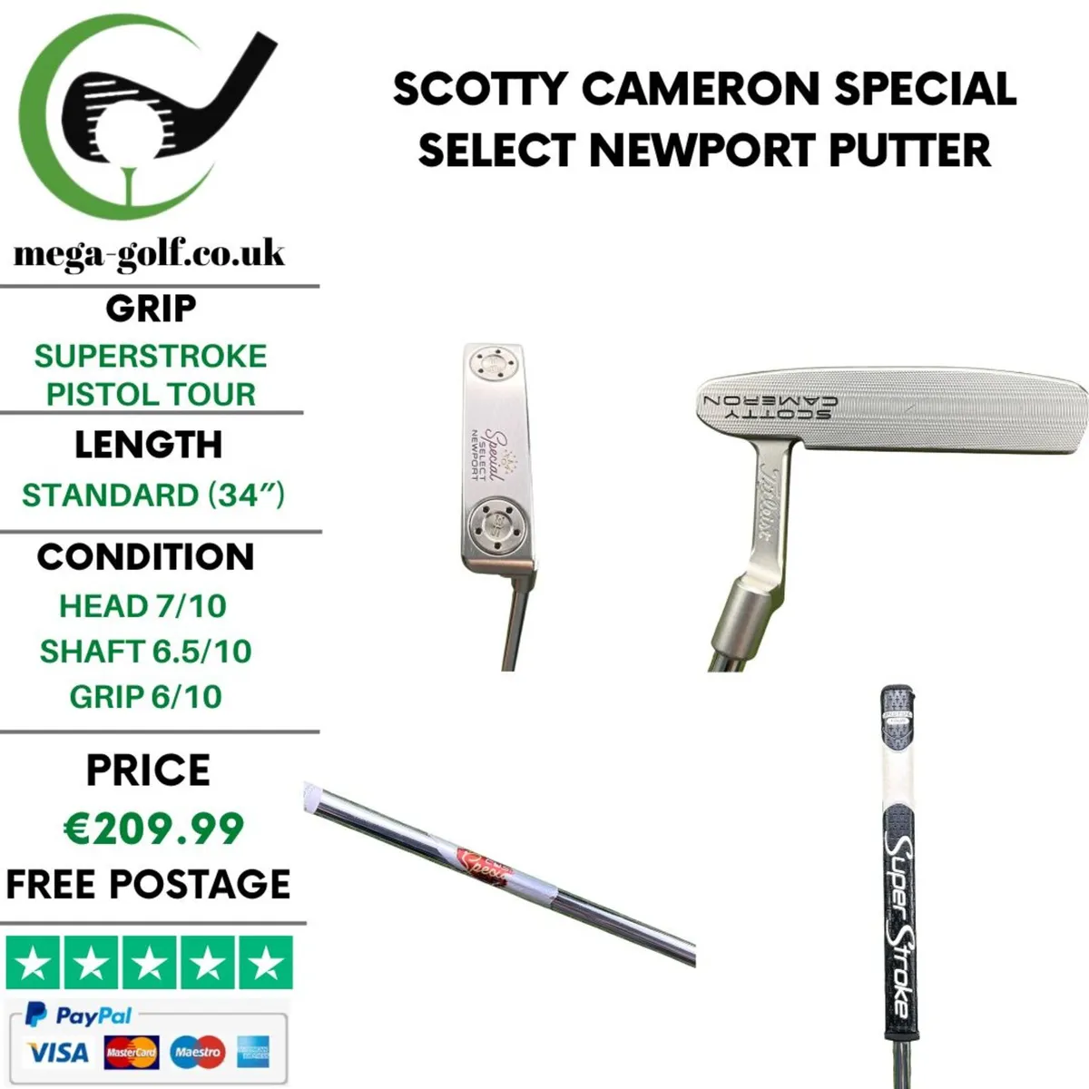Scotty Cameron Special Select Newport Putter / 34' - Image 1