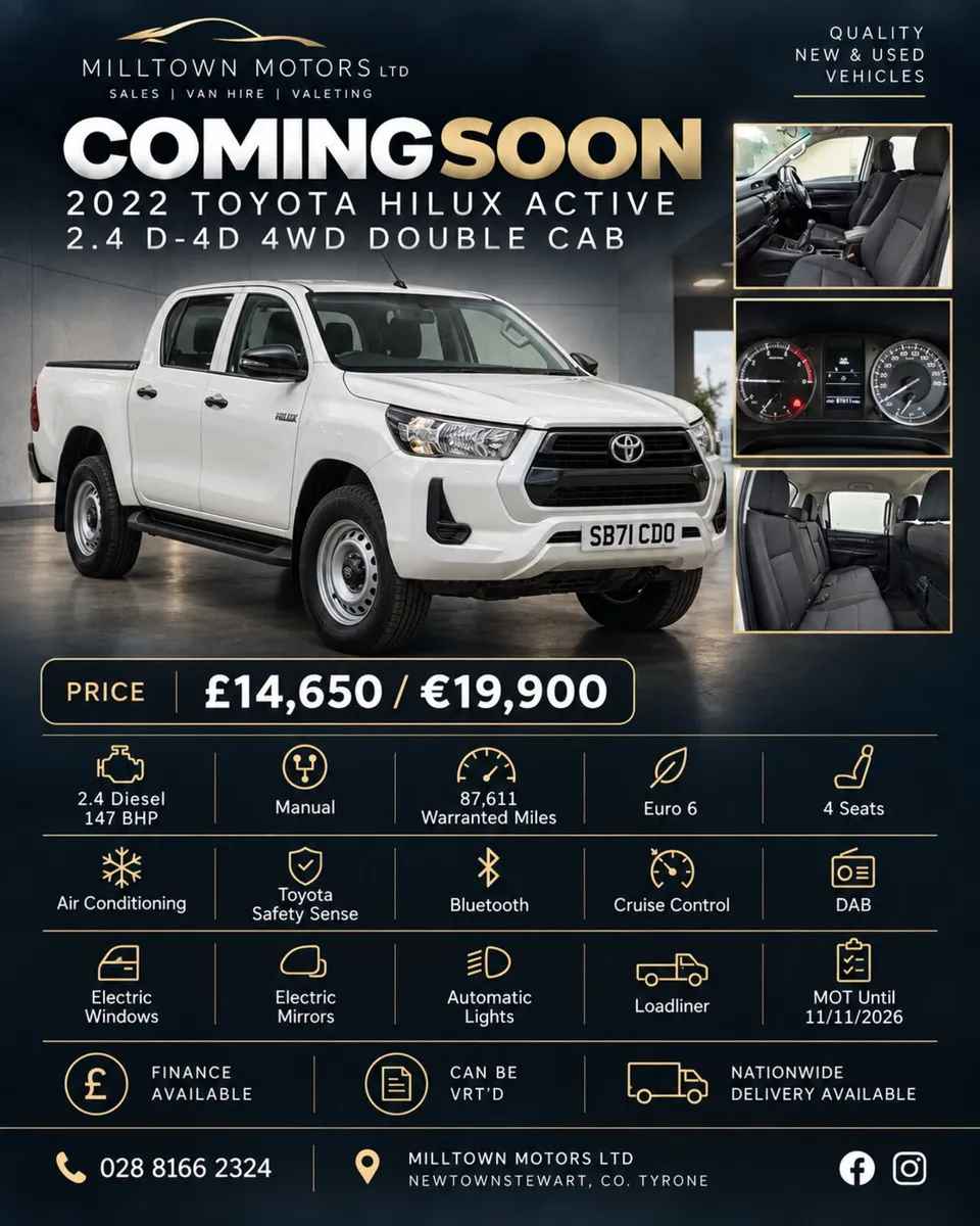 CHOICE OF 2 (2020 & 2022) TOYOTA HILUX D/CABPICKUP - Image 2