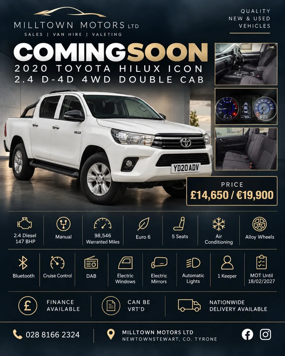 CHOICE OF 2 (2020 & 2022) TOYOTA HILUX D/CABPICKUP - Image 1