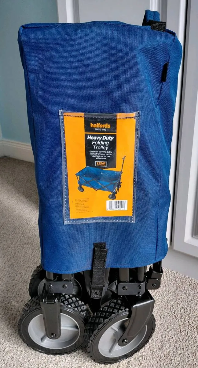 Halfords heavy duty folding trolley - Image 1