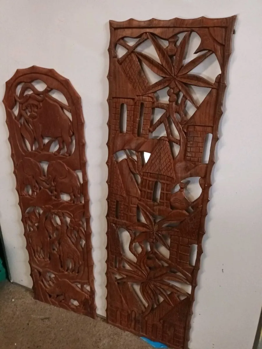 Carved Hardwood Panels - Image 2