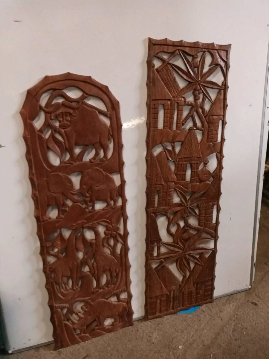 Carved Hardwood Panels - Image 3