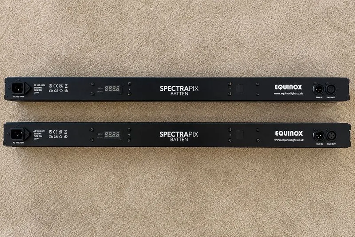 2 x Equinox SpectraPix RGB LED Battens and Bag Unused Mint - Image 3