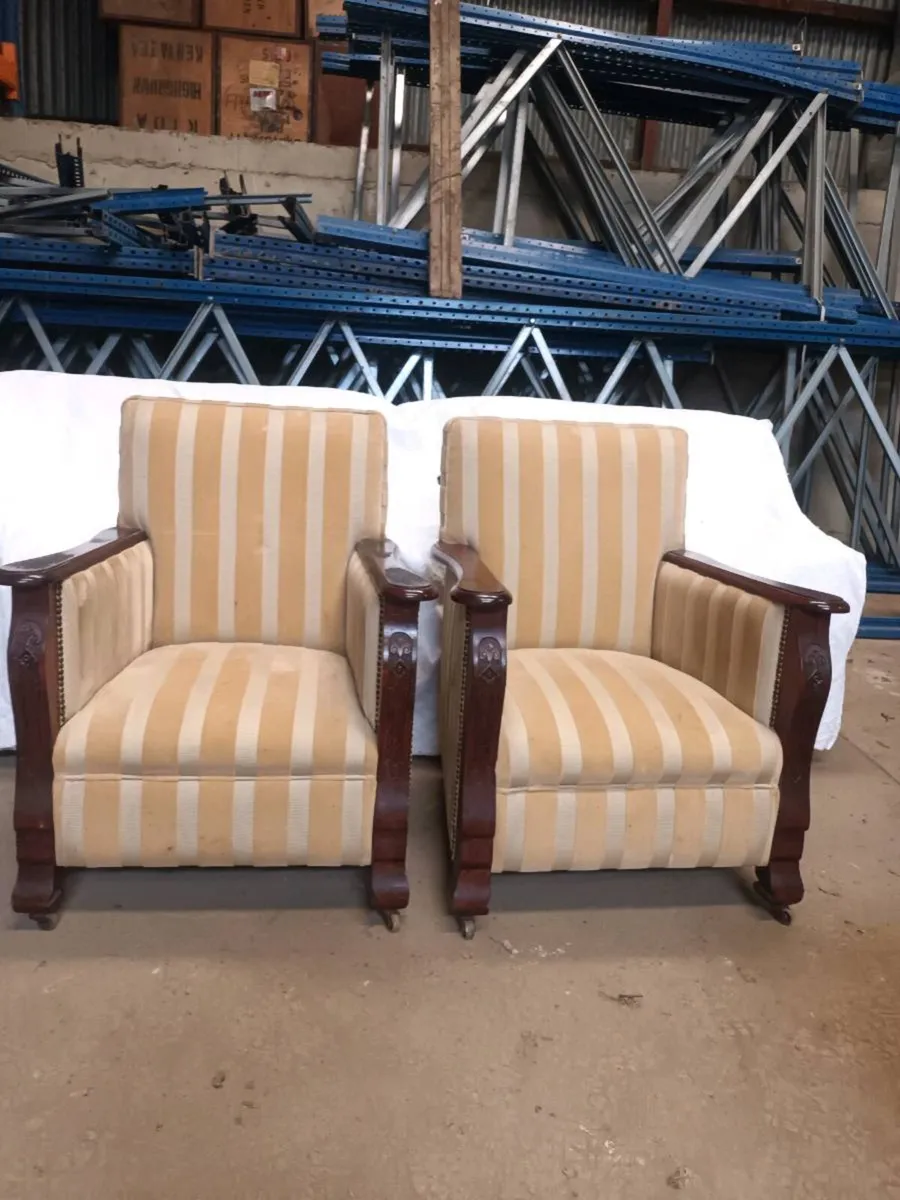 Pair Armchairs - Image 4