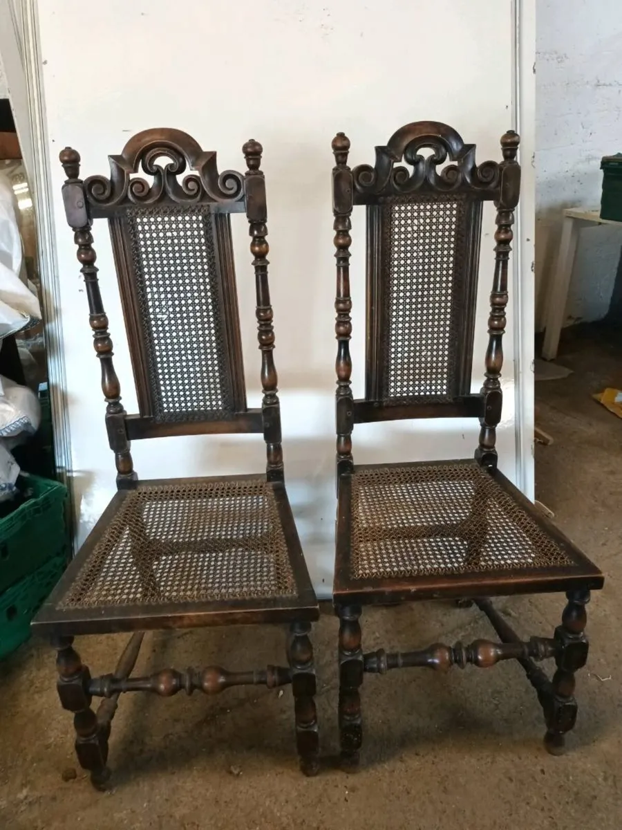 Pair of Oak Chairs - Image 1