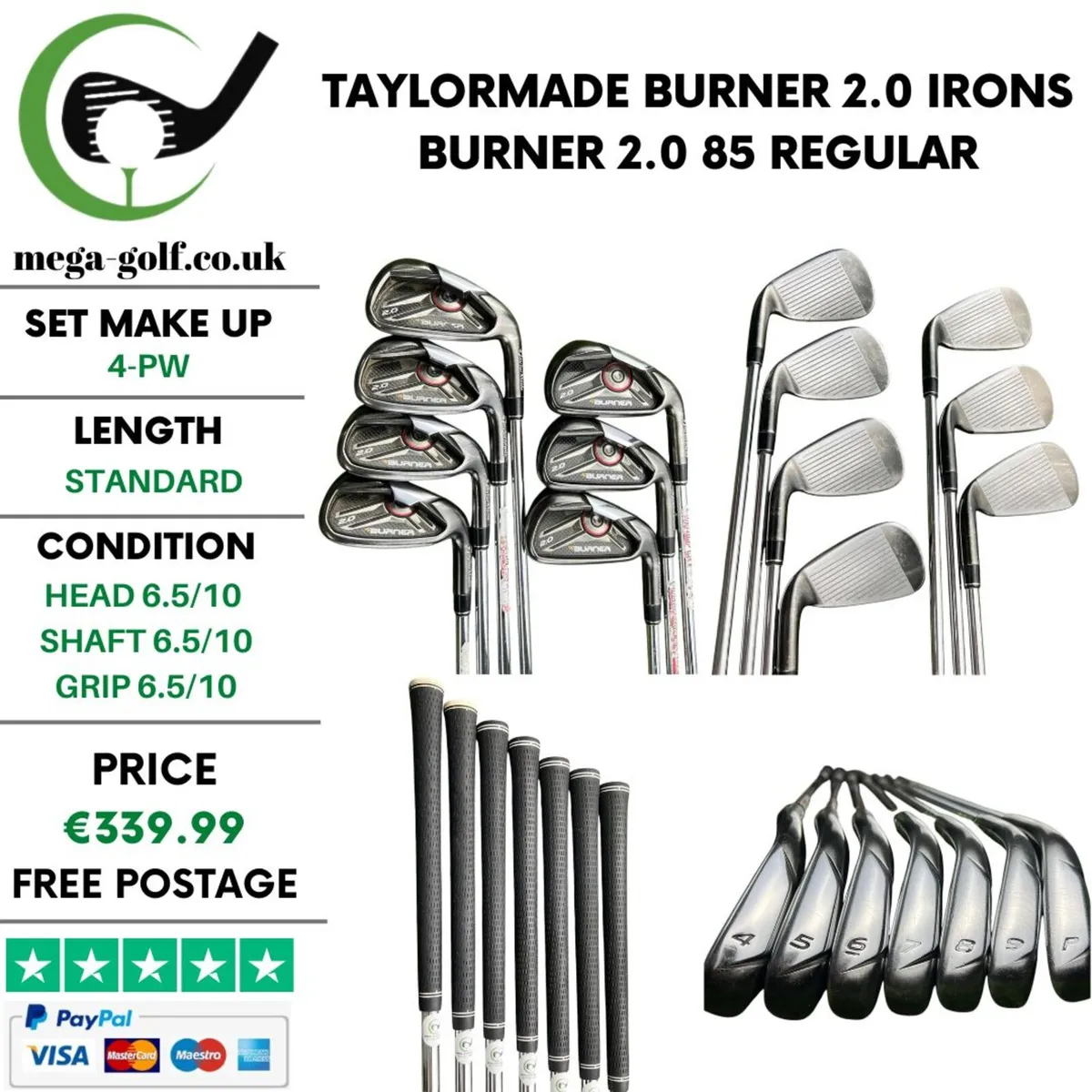 Taylormade Burner 2.0 Irons / 4-Pw / Regular - Image 1