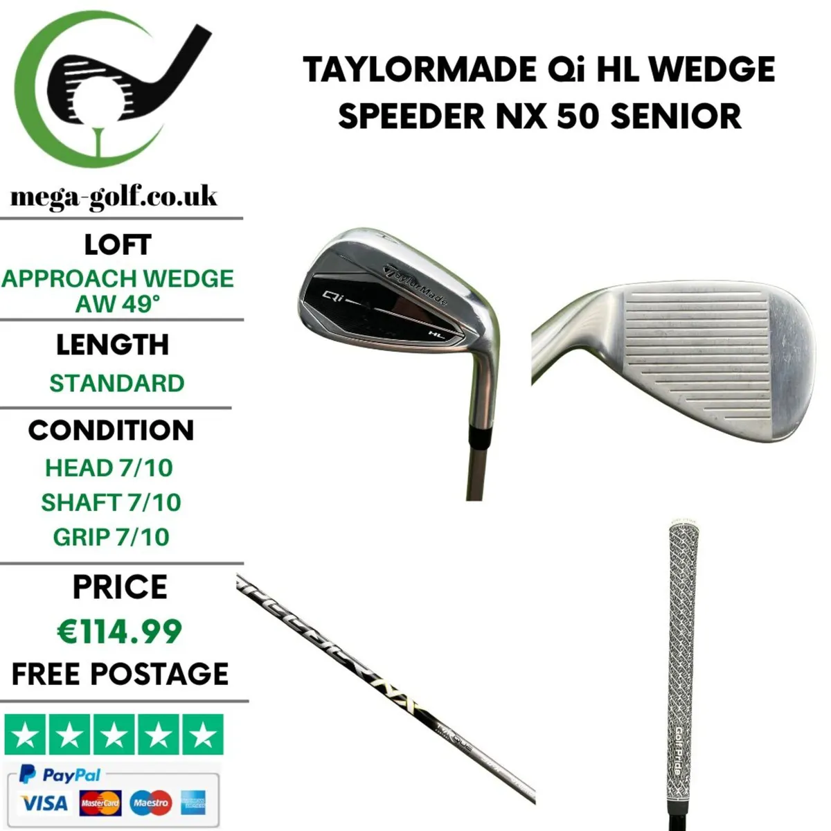 Taylormade Qi HL Wedge Aw 49° / Senior - Image 1
