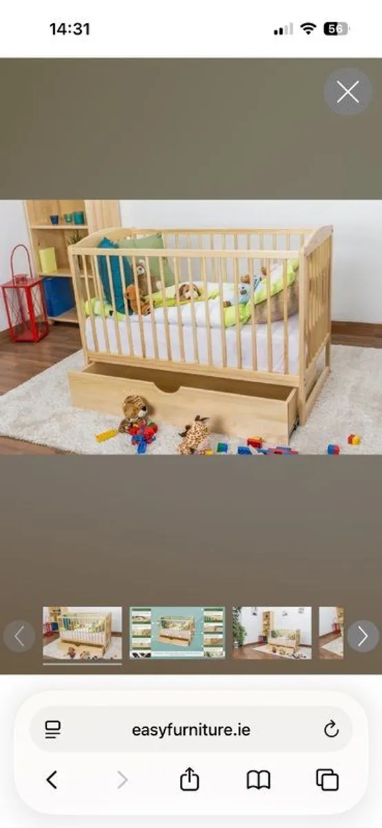 Cot with underneath storage - Image 1