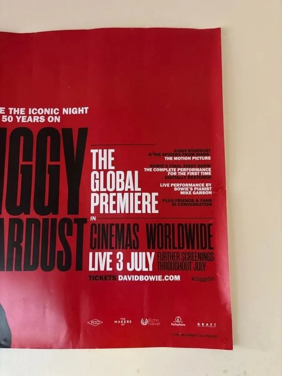 David Bowie Ziggy Stardust –  Cinema Poster - Image 3