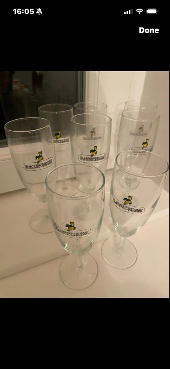 Very Rare Set of Babycham Flutes (8) - Image 1