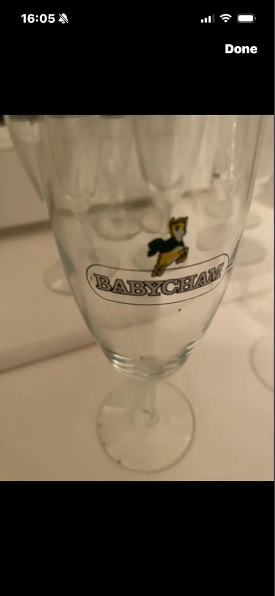 Very Rare Set of Babycham Flutes (8) - Image 3