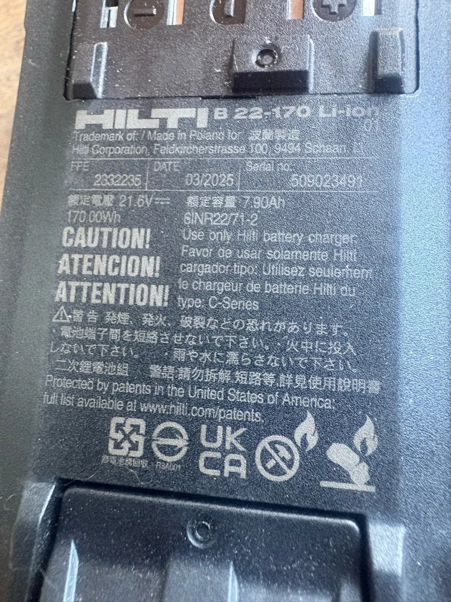 Hilti B22 - 170 Nuron Battery - Image 3