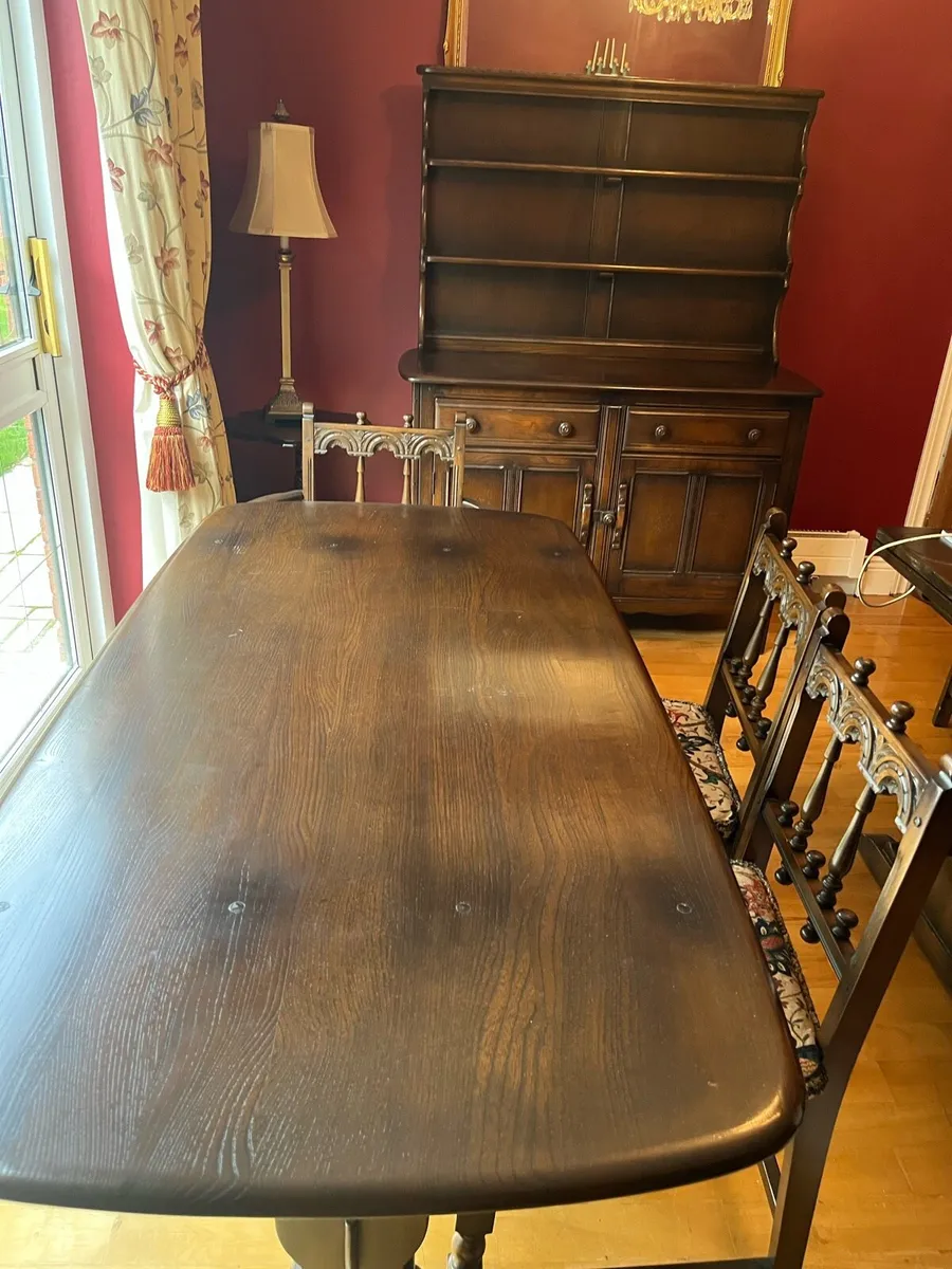 Ercol dresser, table and chairs - Image 1