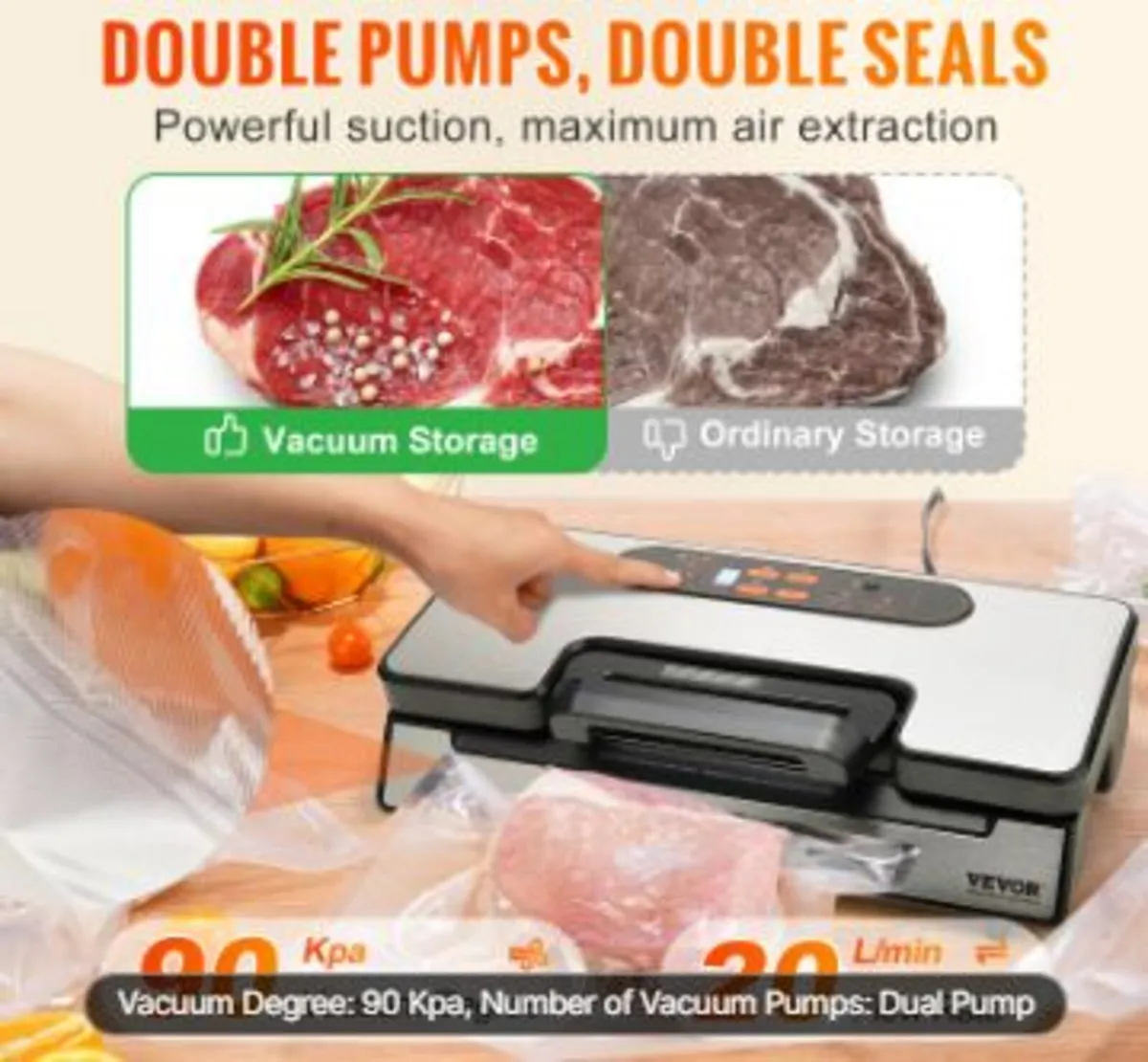 Vacuum Sealer Machine Food Preservation - Image 2