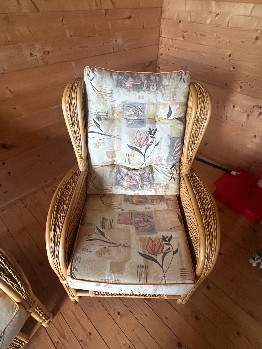 Cane Conservatory Suite - 2 Seater plus 2 Armchair - Image 1