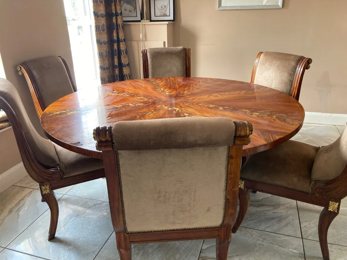 Dining room table and 6 chairs - Image 2