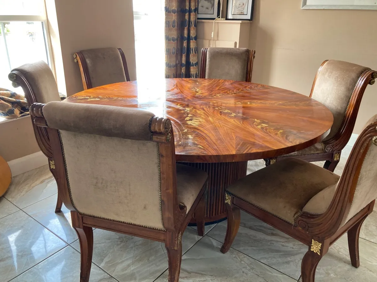 Dining room table and 6 chairs - Image 3