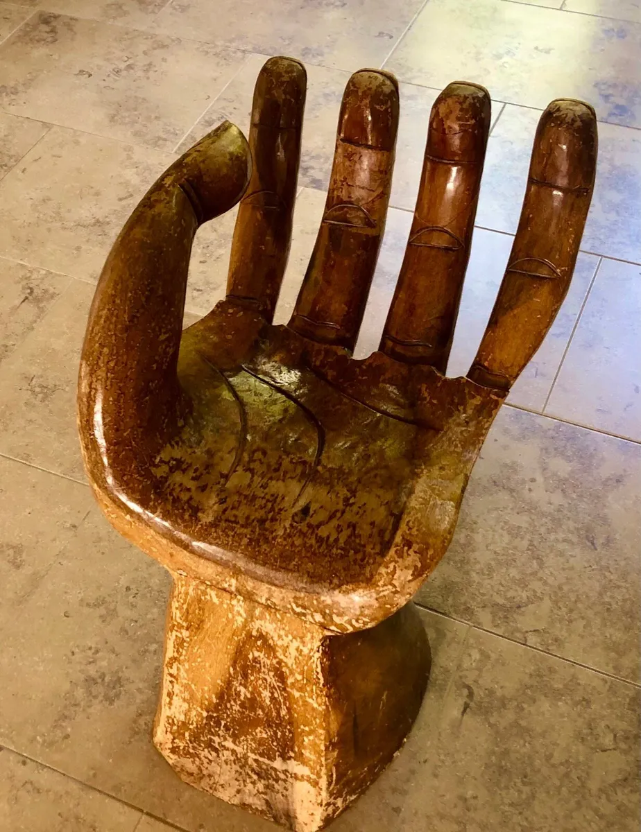 Hand carved chair - Image 3
