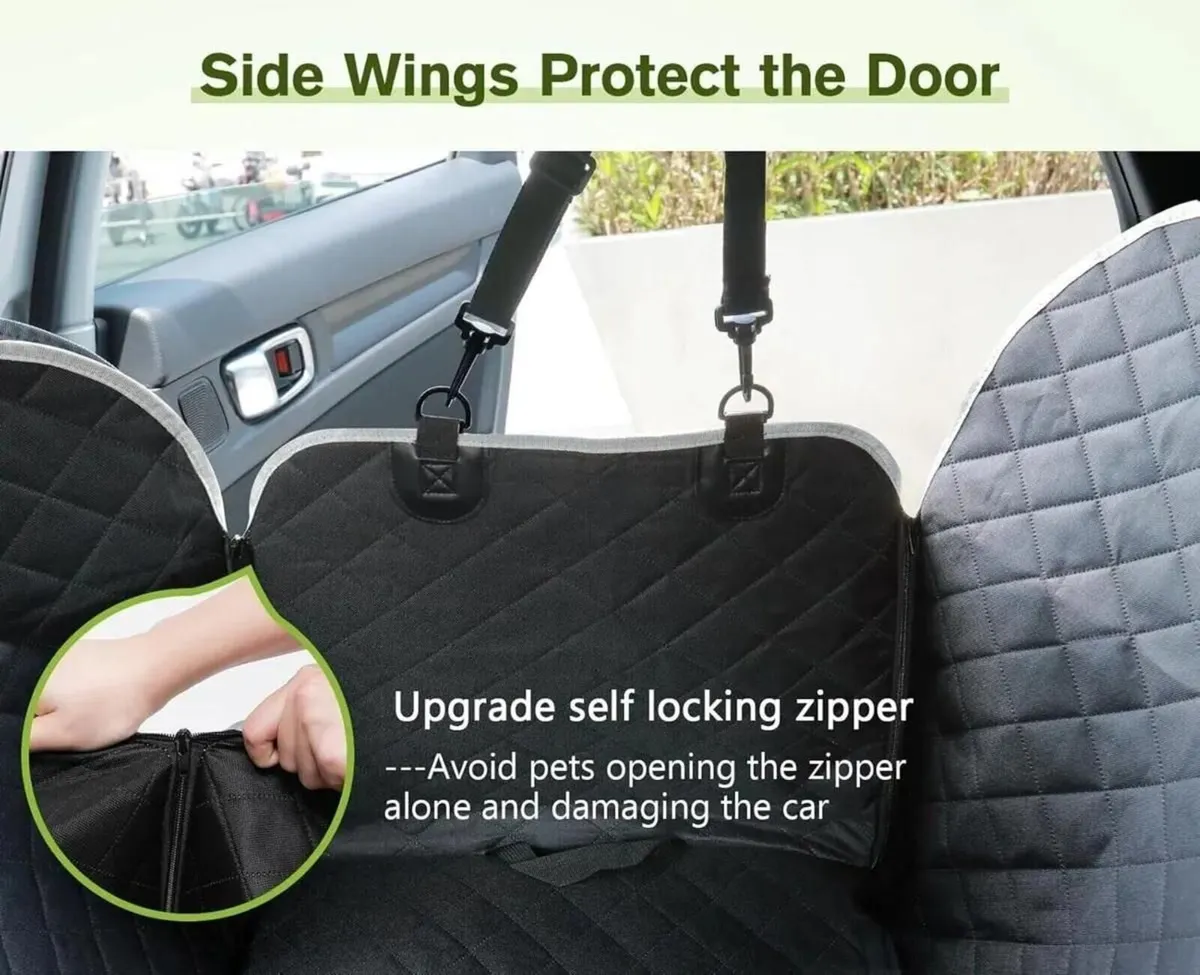Dog Back Seat Hammock Cover Waterproof 146x136cm - Image 4