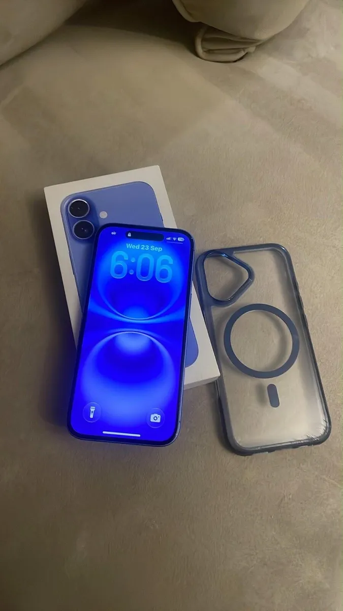 IPhone 16 blue mint condition 128GB unlocked - Image 1