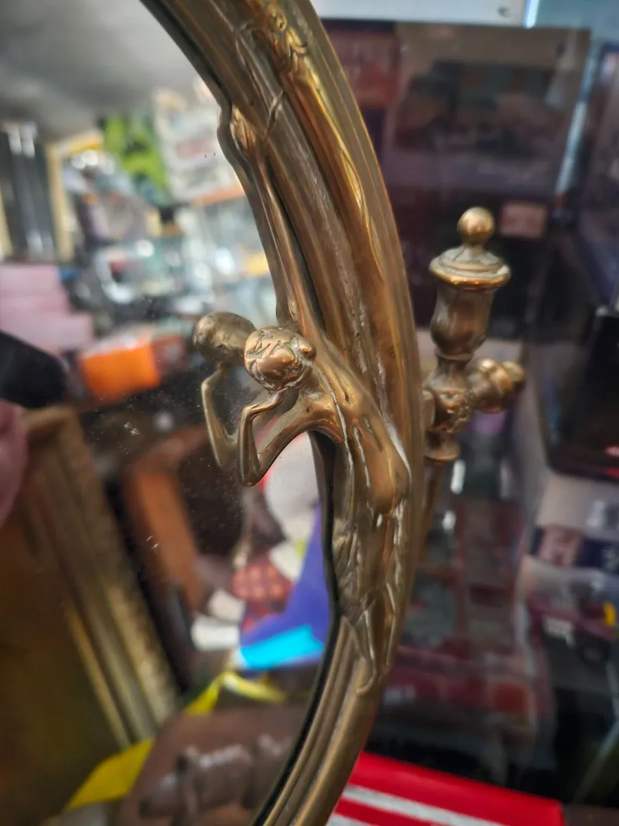 Vintage Antique Art Nouveau Mirror - Image 2